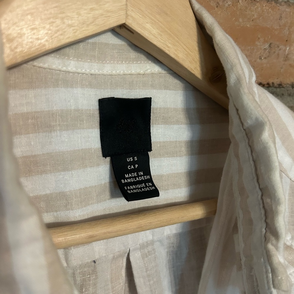 Men's H&M Striped Beige Shirt - Picture 2 of 3